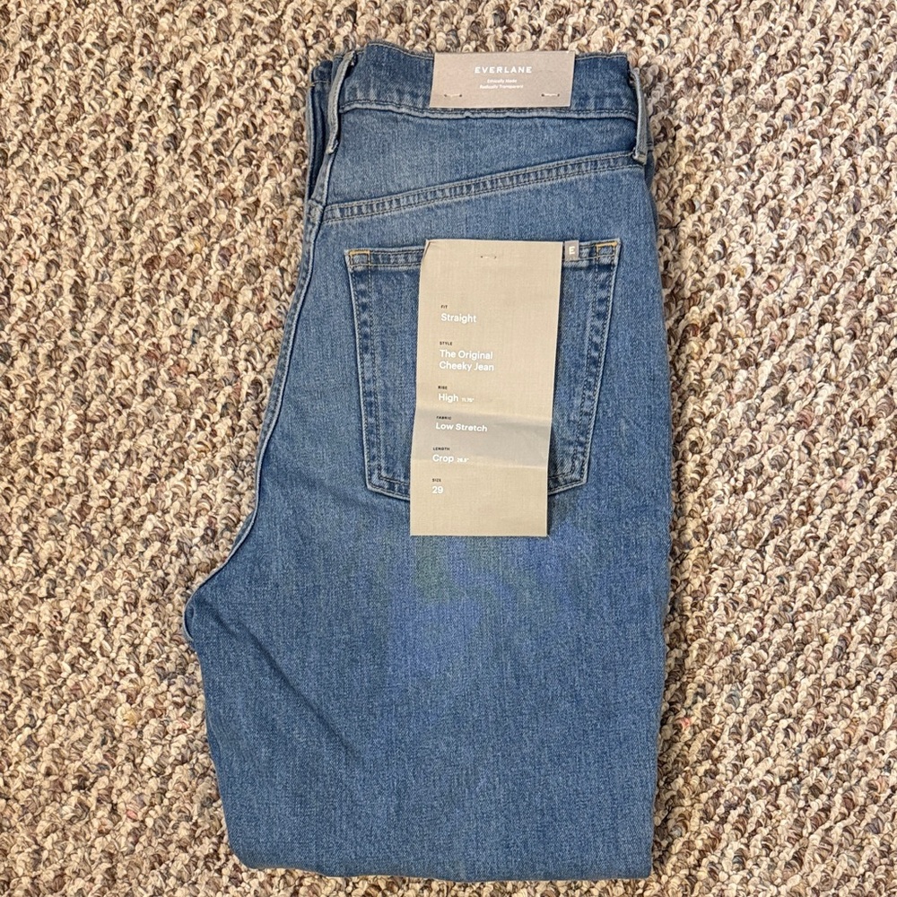 NWT Everlane “The Original Cheeky Jean” High Rise Women’s Blue Jeans, EU size 29